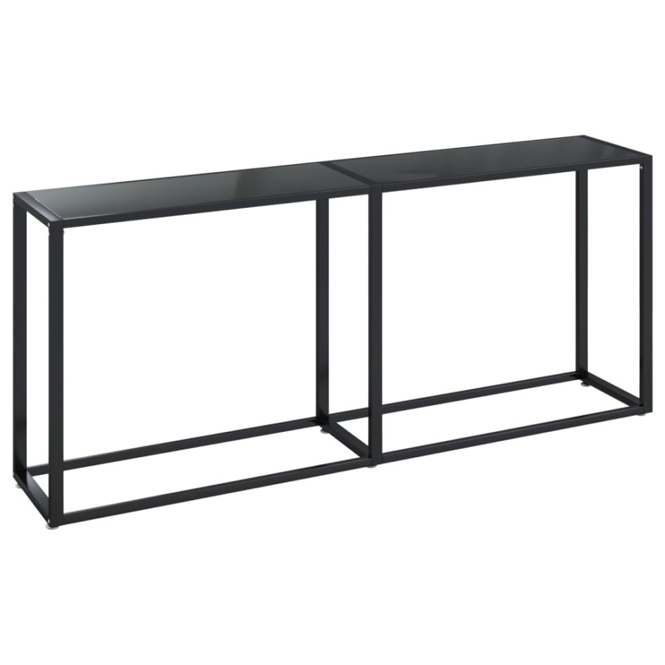 Mesa consola vidrio templado negro 180x35x75,5