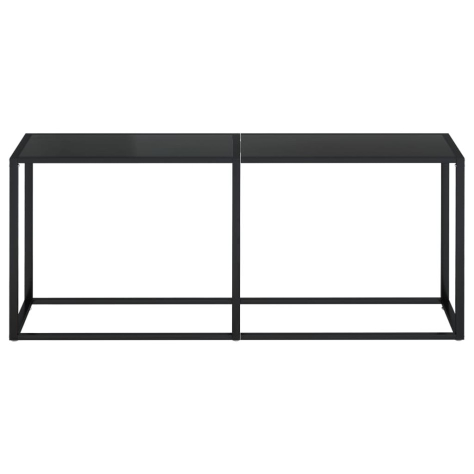 Mesa consola vidrio templado negro 180x35x75,5