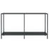 Mesa de consola vidrio templado negro 140x35x75,5