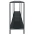 Mesa de consola vidrio templado negro 140x35x75,5