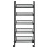 Carrito de cocina 5 niveles hierro negro 46x26x105