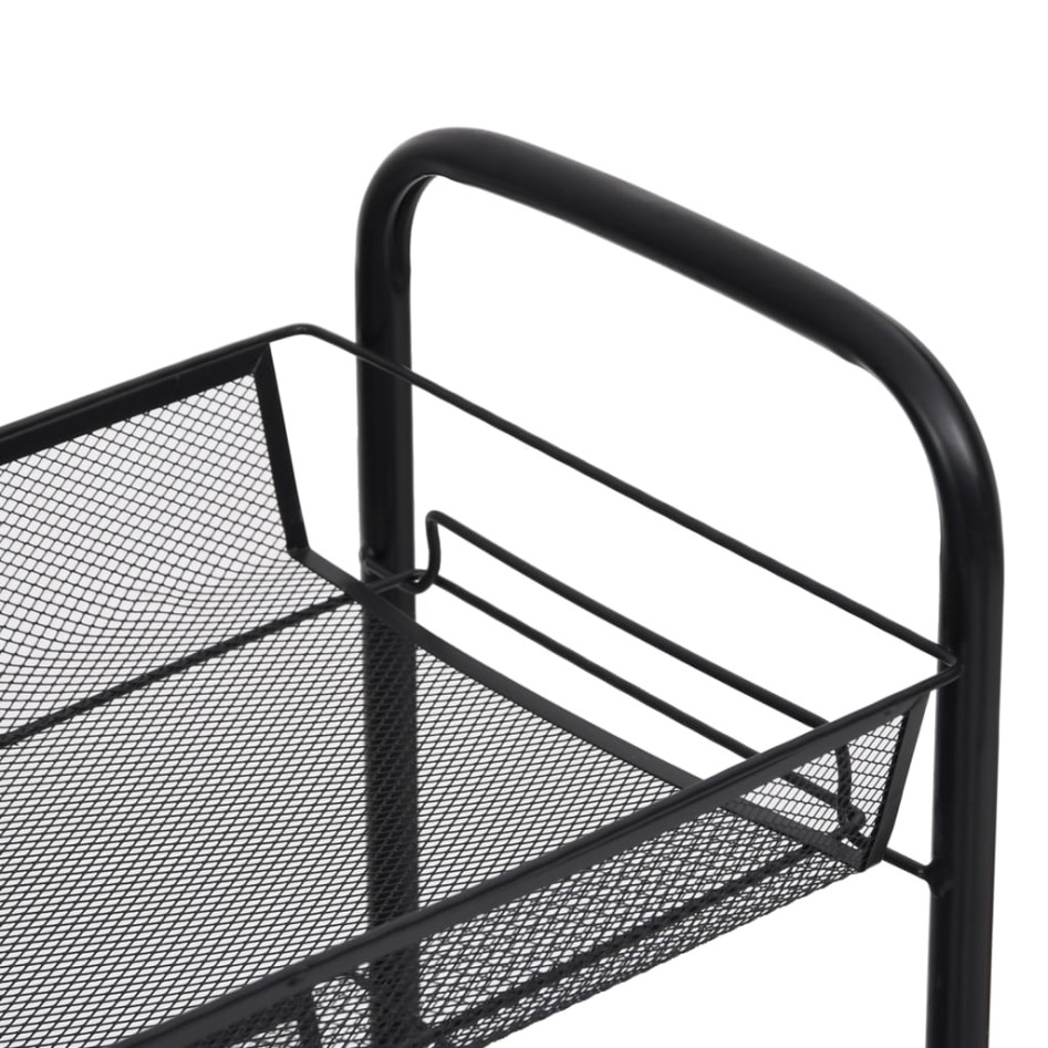 Carrito de cocina 5 niveles hierro negro 46x26x105