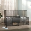 Jaula de animales pequeños negro 143x107x93 cm PP y acero