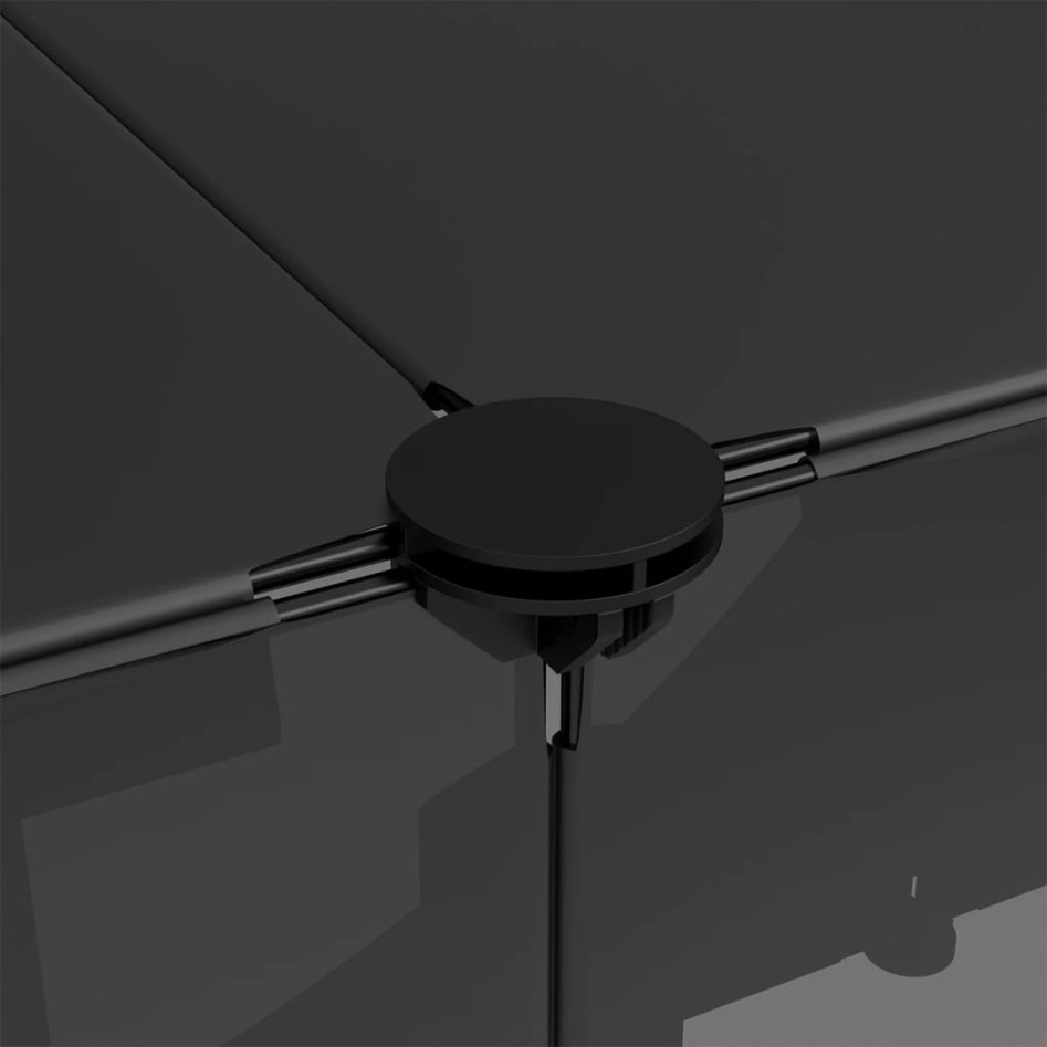 Jaula de animales pequeños negro 143x107x93 cm PP y