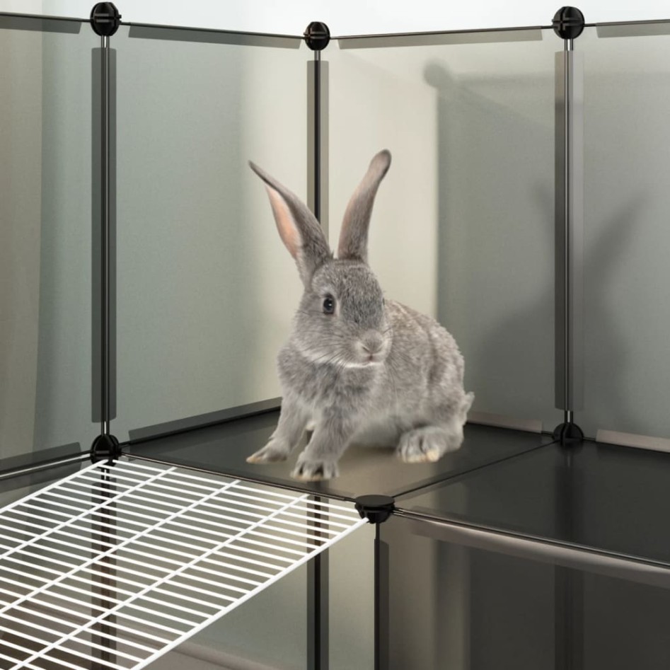 Jaula de animales pequeños negro 143x107x93 cm PP y