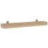 Estantes de pared 2 unidades madera maciza de teca 90x15x4