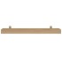 Estantes de pared 2 unidades madera maciza de teca 90x15x4