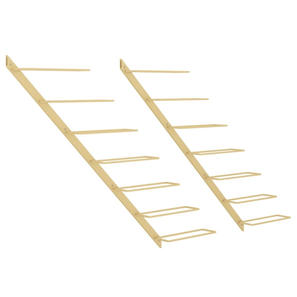 Botellero de pared para 7 botellas 2 unidades metal