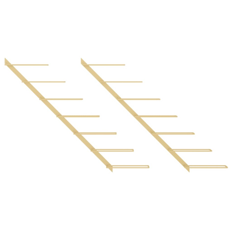 Botellero de pared para 7 botellas 2 unidades metal