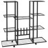 Soporte para flores con ruedas hierro negro 94,5x24,5x91,5