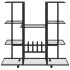 Soporte para flores con ruedas hierro negro 94,5x24,5x91,5