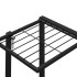 Soporte para flores con ruedas hierro negro 94,5x24,5x91,5
