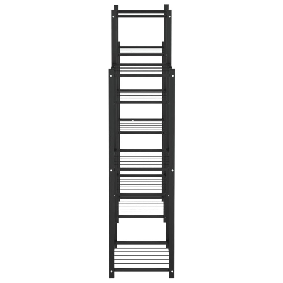 Soporte para flores de hierro negro 83x25x100