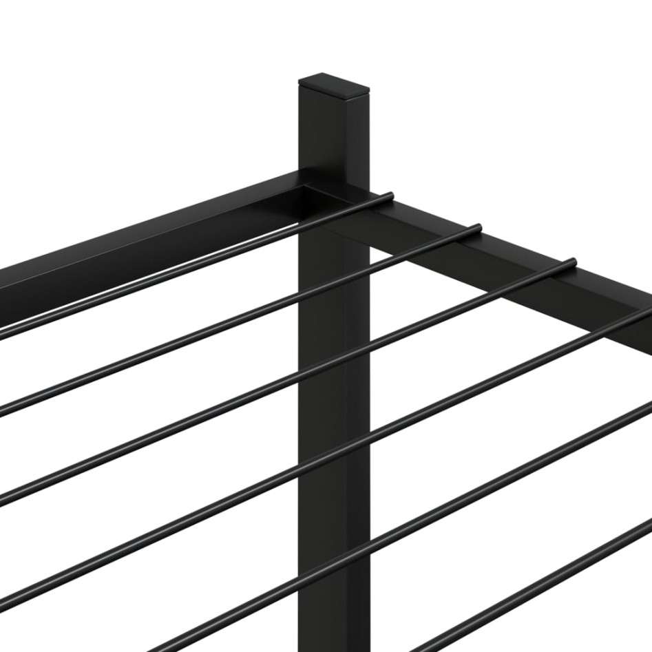 Soporte para flores de hierro negro 83x25x100