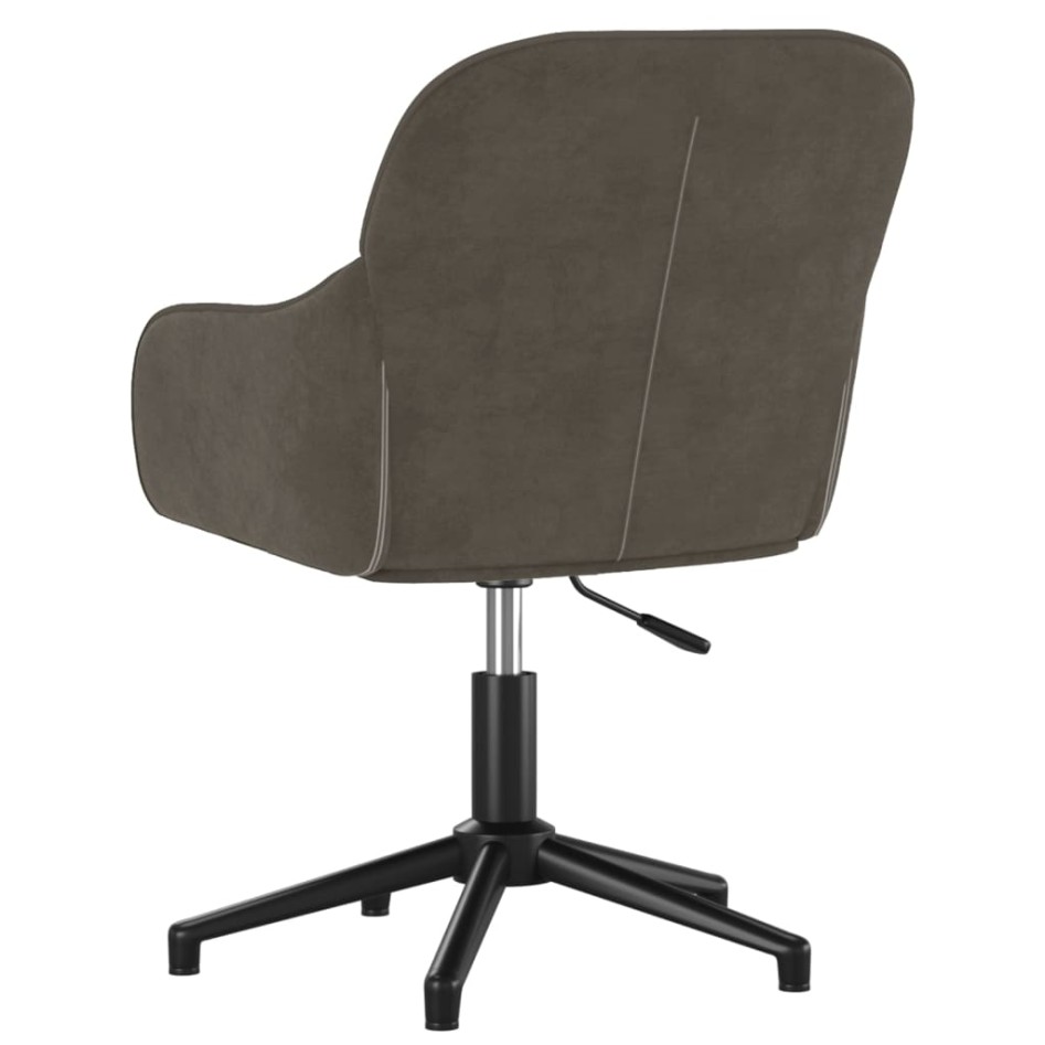 Silla de oficina giratoria de terciopelo gris
