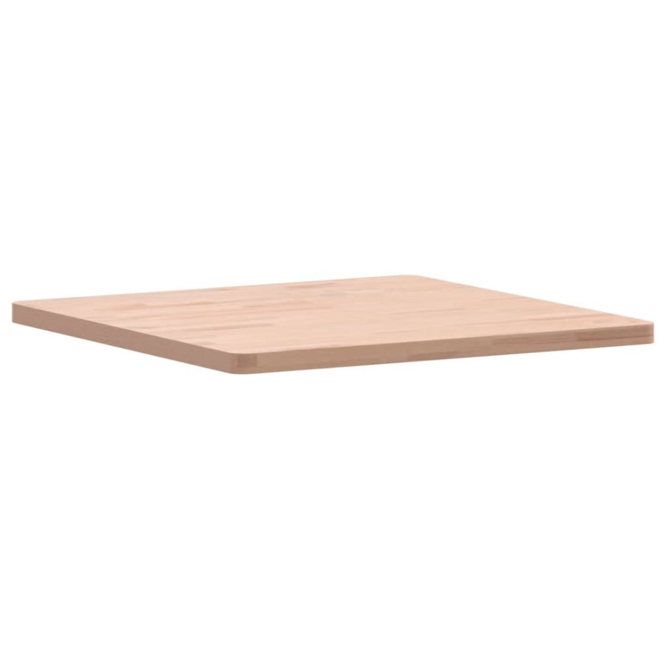 Tablero de mesa cuadrado de madera maciza de haya 60x60x2,5