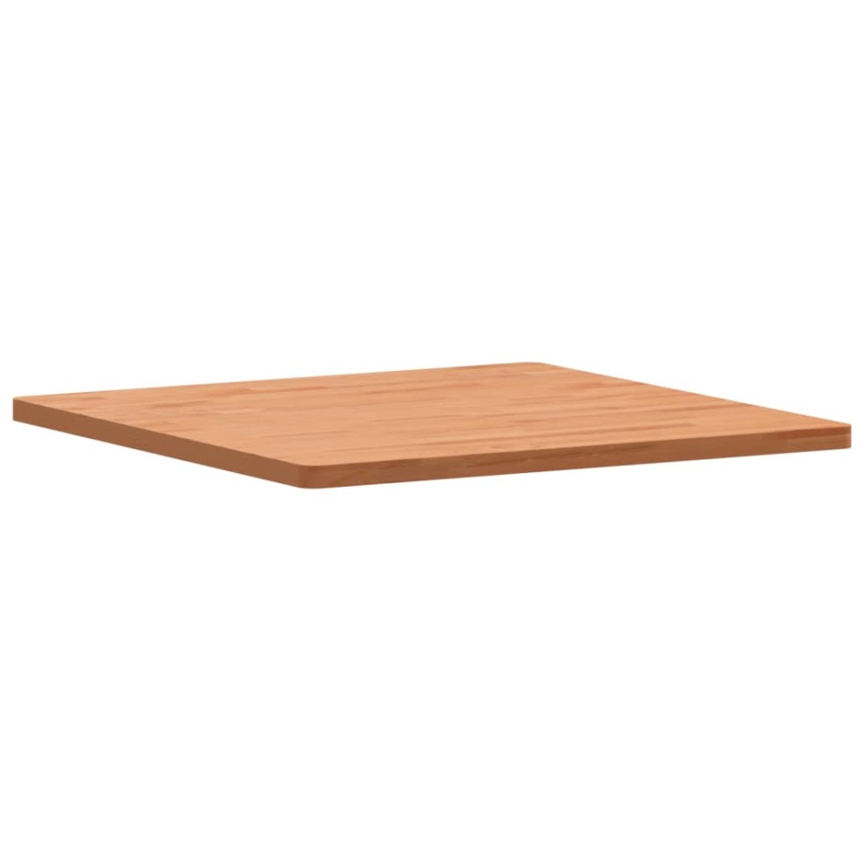 Tablero de mesa cuadrado de madera maciza de haya 70x70x2,5