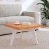 Tablero de mesa cuadrado de madera maciza de haya 60x60x4