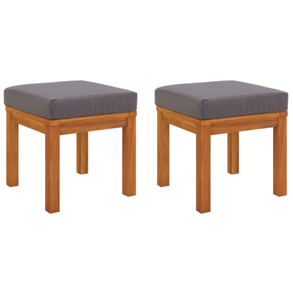 Set de comedor para jardín 3 piezas con cojines madera