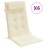 Cojines de silla respaldo alto 6 uds tela Oxford color