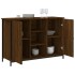 Aparador de madera de ingeniería marrón roble 100x35x70
