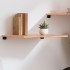 Estante de pared madera de roble tratada marrón claro