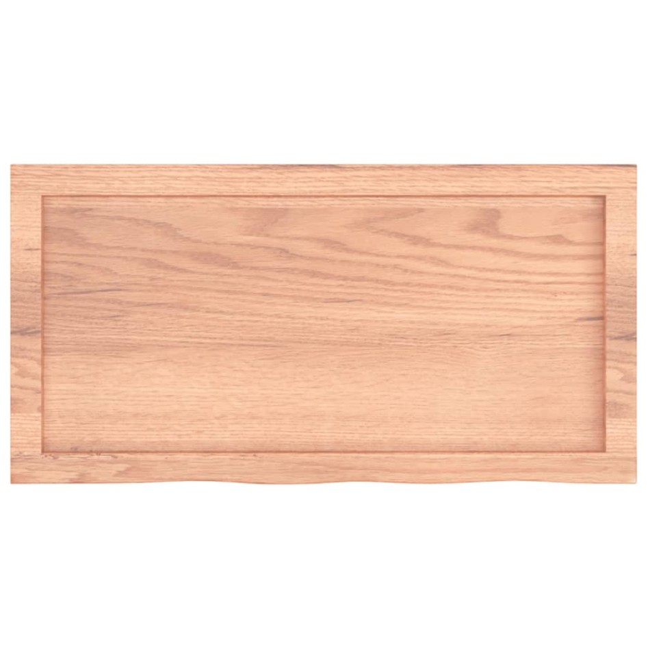 Estante pared madera roble tratada marrón claro 80x40x(2-6)