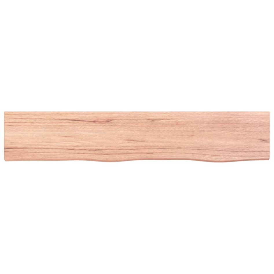 Estante de pared madera roble tratada marrón claro 100x20x4