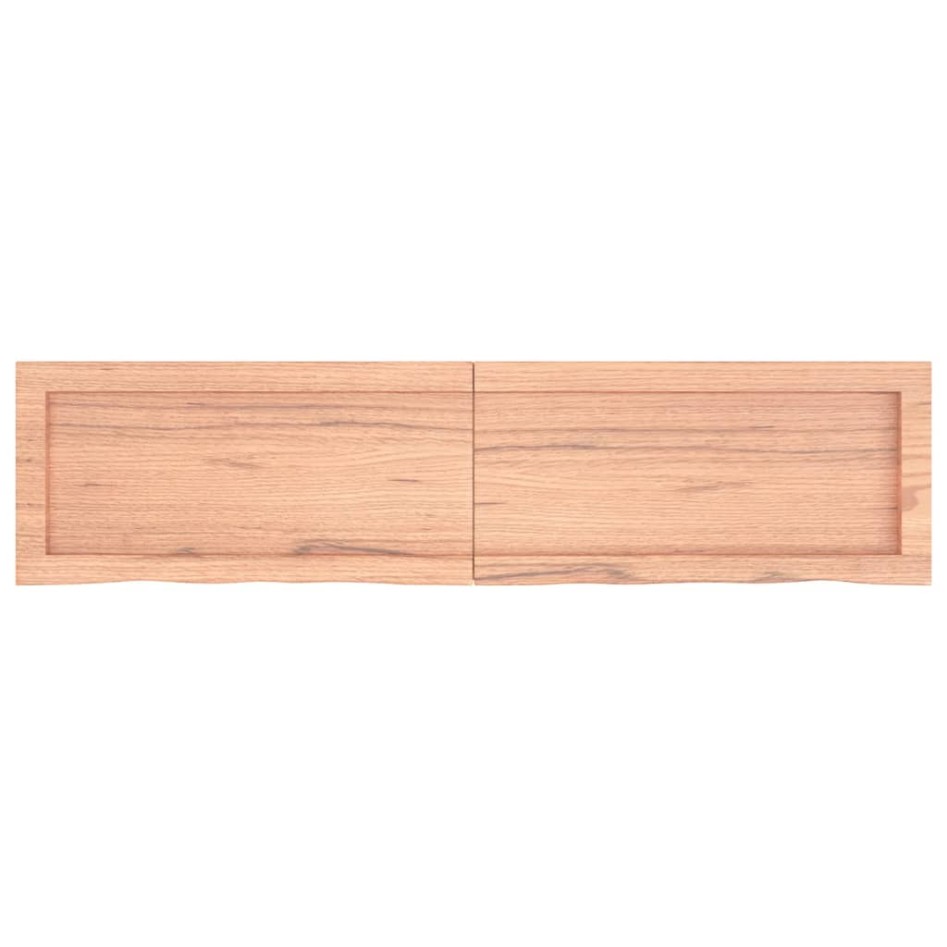 Estante pared madera roble tratada marrón claro 120x30x(2-4)