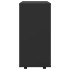 Armario con ruedas madera contrachapada negro 60x35x75