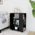 Armario con ruedas madera contrachapada negro 60x35x75