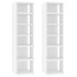 Muebles zapateros 2 uds contrachapada blanco 27,5x27x102