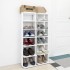 Muebles zapateros 2 uds contrachapada blanco 27,5x27x102