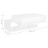 Mesa de centro madera contrachapada blanco 105x55x32