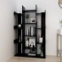 Librería de madera contrachapada negro 86x25,5x140