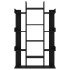 Librería de madera contrachapada negro 86x25,5x140