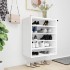 Mueble zapatero de madera contrachapada blanco 60x35x70