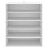 Mueble zapatero de madera contrachapada blanco 60x35x70