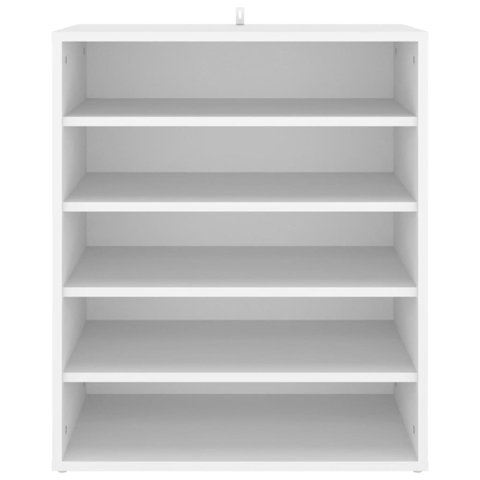 Mueble zapatero de madera contrachapada blanco 60x35x70