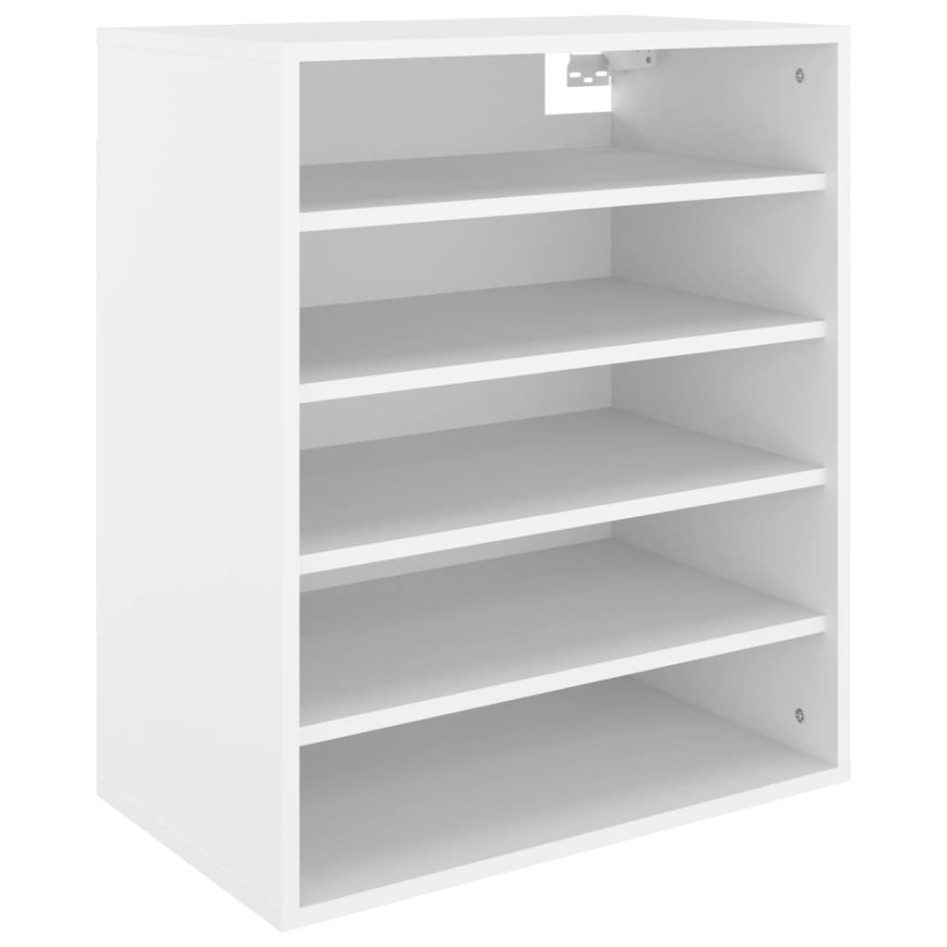 Mueble zapatero de madera contrachapada blanco 60x35x70