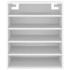 Mueble zapatero de madera contrachapada blanco 60x35x70