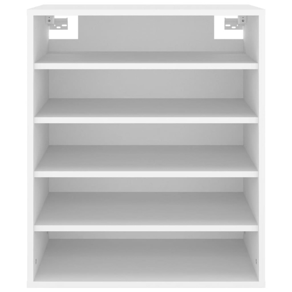 Mueble zapatero de madera contrachapada blanco 60x35x70