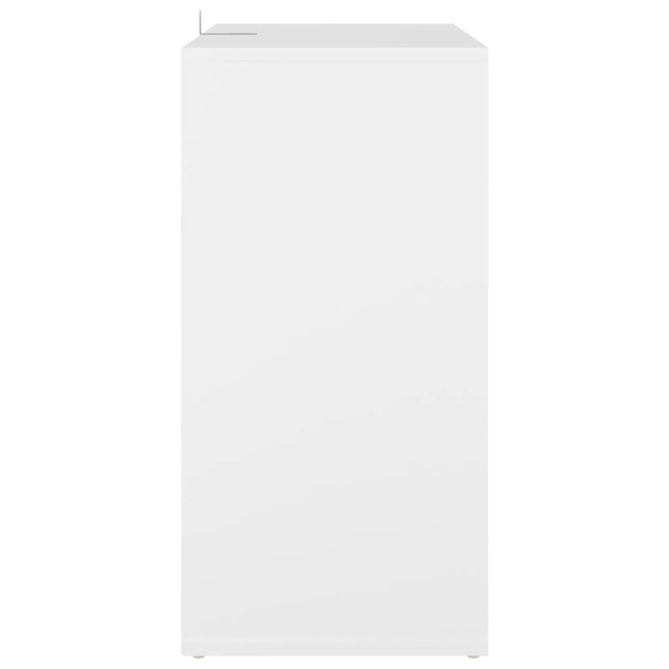 Mueble zapatero de madera contrachapada blanco 60x35x70