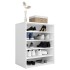 Mueble zapatero de madera contrachapada blanco 60x35x70