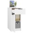 Armario de escritorio madera contrachapada blanco 33,5x50x75