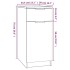 Armario de escritorio madera contrachapada blanco 33,5x50x75