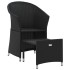 Set de muebles de jardín 2 pzas y cojines ratán sintético