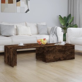 Mesa de centro madera contrachapada roble ahumado 150x50x35