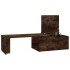 Mesa de centro madera contrachapada roble ahumado 150x50x35