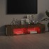 Mueble de TV con luces LED marrón roble 135x39x30